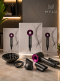 Secador iónico tipo dyson con accesorios